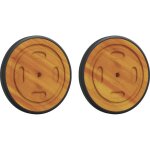 Vidaxl rouleur de soleil roues de rechange 2 pcs 20, 5 cm bois massif acacia