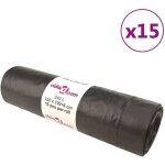 Sacs poubelles avec cordons 150 pcs noir 240 l vidaxl Sacs poubelles avec cordons 150 pcs noir 240 l vidaxl