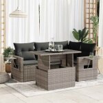 Vidaxl - salon de jardin 5 pcs avec coussins gris r�sine tress�e