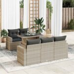 Vidaxl - salon de jardin 6 pcs avec coussins gris clair r�sine tress�e
