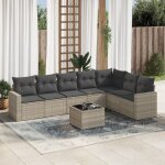 Vidaxl - salon de jardin 8 pcs avec coussins gris clair résine tressée Vidaxl - salon de jardin 8 pcs avec coussins gris clair résine tressée