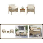 Salon de jardin avec coussins 3 pcs beige résine tressée - ensemble salon de jardin - mobilier de jardin ... Salon de jardin avec coussins 3 pcs beige résine tressée - ensemble salon de jardin - mobilier de jardin ...
