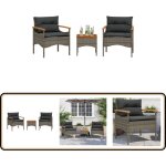 Salon de jardin avec coussins 3 pcs gris résine tressée - ensemble salon de jardin - salon de jardin ... Salon de jardin avec coussins 3 pcs gris résine tressée - ensemble salon de jardin - salon de jardin ...