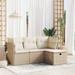 Vidaxl - salon de jardin avec coussins 4 pcs beige r�sine tress�e