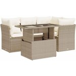 Vidaxl - salon de jardin avec coussins 5 pcs beige r�sine tress�e