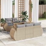 Vidaxl - salon de jardin avec coussins 6 pcs beige r�sine tress�e