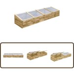 Serre bois de pin imprgn 200x50x35 cm - serre de jardin - serre bois - abri jardin - serres froides ...