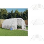Vidaxl - serre avec cadre en acier blanc 12 m� 4x3x2 m - serre de jardin - abri jardin - tunnel de jardin ...