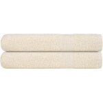 Vidaxl serviettes de sauna 2 pcs crme 80x200 cm 360 g / m 100% coton