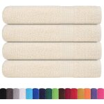 Serviettes de sauna 4 pcs cr�me 80x200 cm 360 g / m� 100% coton - vidaxl