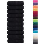Serviettes de toilette premium solund 10 pices noir 30 x 30 cm 600 g / m vidaxl