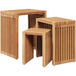 Vidaxl - ensemble de tables d'appoint 3 pcs marron 33 x 44. 5 x 51 cm Vidaxl - ensemble de tables d'appoint 3 pcs marron 33 x 44. 5 x 51 cm