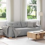 Vidaxl - sofa 3 places avec coussin gris nuage tissu