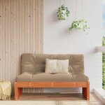 Vidaxl sofa de jardin milieu bois de pin massif brun cir�