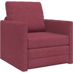 Canap� - lit avec coussin rouge bordeaux 74 x 77 x 81 cm tissu vidaxl