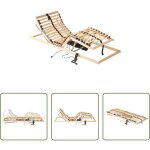 Vidaxl sommier � lattes �lectrique sans matelas avec 7 zones 80x200 cm