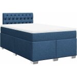 Vidaxl - sommier  lattes de lit avec matelas bleu 120x190 cm tissu