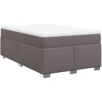 Vidaxl - sommier  lattes de lit avec matelas gris 120x190 cm similicuir