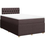 Vidaxl - sommier  lattes de lit et matelas marron fonc 120x190cm tissu