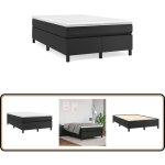 Sommier  lattes de lit avec matelas noir 120x190 cm similicuir - lit double - lit tapissier - literie ...