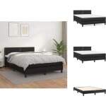 Vidaxl - sommier � lattes de lit avec matelas noir 140x200 cm similicuir - lit plateforme - lit double ...