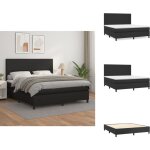 Vidaxl - sommier à lattes de lit avec matelas noir 160x200 cm - lit tapissier - lit double - matelas ... Vidaxl - sommier à lattes de lit avec matelas noir 160x200 cm - lit tapissier - lit double - matelas ...