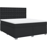 Vidaxl - sommier  lattes de lit avec matelas noir 180x200 cm similicuir