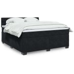 Vidaxl - sommier à lattes de lit avec matelas noir 180x200 cm velours Vidaxl - sommier à lattes de lit avec matelas noir 180x200 cm velours