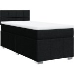 Vidaxl - sommier à lattes de lit et matelas noir 80x200 cm tissu Vidaxl - sommier à lattes de lit et matelas noir 80x200 cm tissu