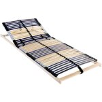 Vidaxl - sommier � lattes marron 120 x 190 cm bois de h�tre massif