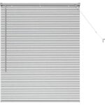 Store de fenêtre avec des rideaux manuel argent aluminium vidaxl Store de fenêtre avec des rideaux manuel argent aluminium vidaxl