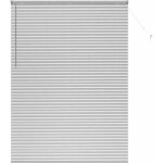 Store de fentre avec des rideaux manuel argent aluminium vidaxl