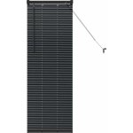 Store de fentre avec des rideaux noir aluminium vidaxl