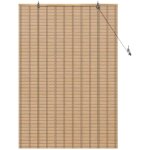 Store enrouleur marron clair 120 x 160 cm bambou vidaxl