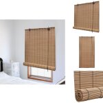 Vidaxl - store roulant en bambou 80x220 cm marron - stores v�nitiens - rideaux en bambou - d�coration ...
