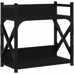 Support d'imprimante 2 niveaux noir 40x20x40 cm vidaxl