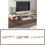 Vidaxl - support pour moniteur 60x24x10, 5 cm bois de pin solide - support d'écran - meuble tv - support ... Vidaxl - support pour moniteur 60x24x10, 5 cm bois de pin solide - support d'écran - meuble tv - support ...