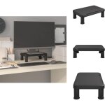 Support de moniteur noir 38x24x10, 5 cm - support de moniteur - meuble tv - rehausseur d'cran - ergonomie ...