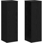 Vidaxl - support de plante 2 pcs chne noir 25 x 25 x 80 cm