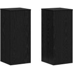 Vidaxl - support de plante 2 pcs chne noir 30 x 30 x 70 cm