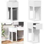 Vidaxl - support de tour d'ordinateur avec tiroir blanc 30x44x74 cm
