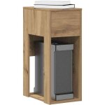 Vidaxl - support de tour d'ordinateur tiroir ch�ne artisanal 30x44x74 cm