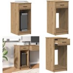 Vidaxl - support de tour d'ordinateur tiroir chêne artisanal 35x45x77 cm Vidaxl - support de tour d'ordinateur tiroir chêne artisanal 35x45x77 cm