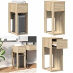 Vidaxl support de tour d'ordinateur et tiroir chêne sonoma 30x44x74 cm Vidaxl support de tour d'ordinateur et tiroir chêne sonoma 30x44x74 cm