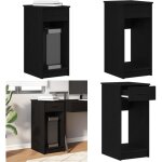 Vidaxl - support de tour d'ordinateur avec tiroir noir 35x45x77 cm Vidaxl - support de tour d'ordinateur avec tiroir noir 35x45x77 cm