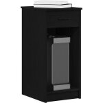 Vidaxl - support de tour d'ordinateur avec tiroir noir 35x45x77 cm