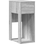 Vidaxl - support de tour d'ordinateur et tiroir sonoma gris 30x44x74 cm