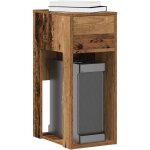 Vidaxl - support de tour d'ordinateur avec tiroir vieux bois 30x44x74 cm Vidaxl - support de tour d'ordinateur avec tiroir vieux bois 30x44x74 cm