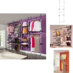 Système de garde - robe télescopique avec barres aluminium - système de rangement - armoire télescopique ... Système de garde - robe télescopique avec barres aluminium - système de rangement - armoire télescopique ...
