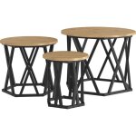 Vidaxl - table d'appoint empilable 3 pcs chne artisanal 53 x 53 x 40 cm